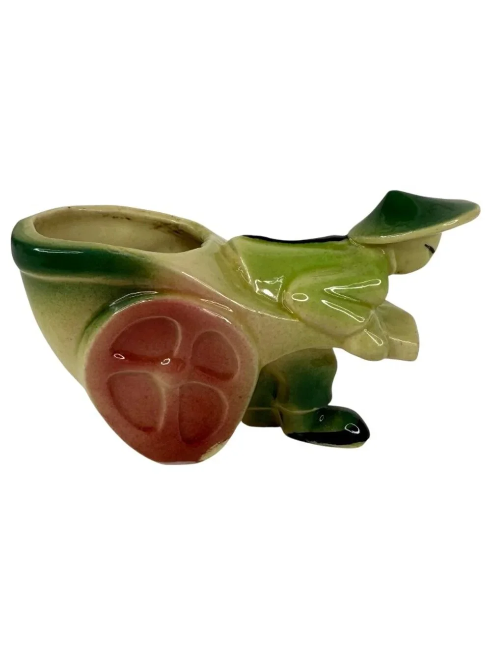 Vintage Shawnee Pottery‎ Planter Chinese Asian Man Pulling Rickshaw Cart #539